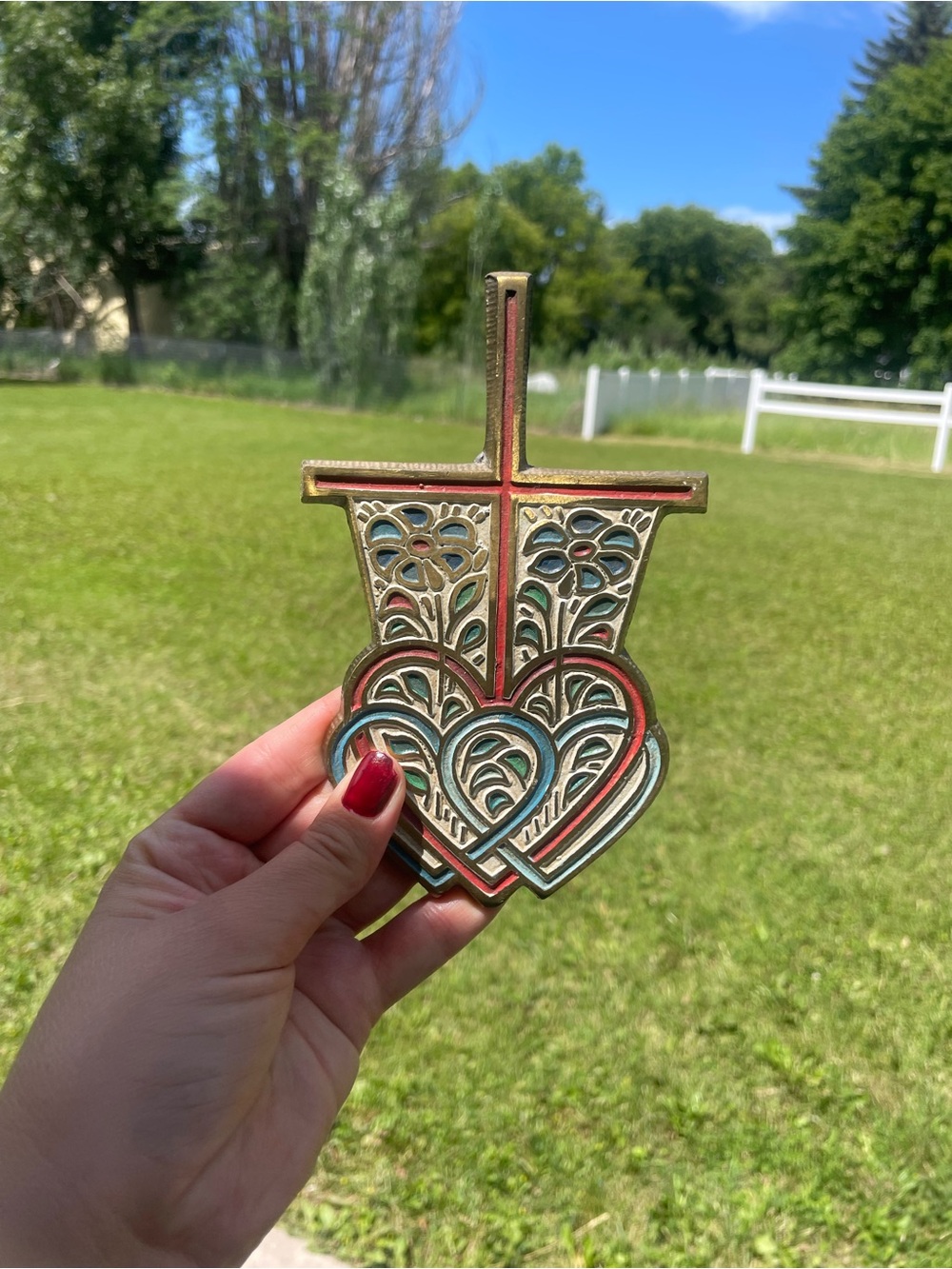 Vintage Terra Sancta guild cross